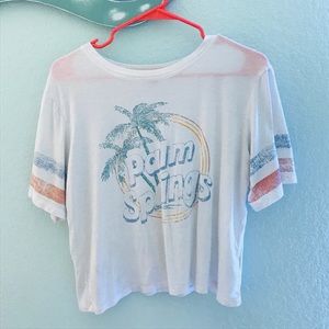 Sheer white Palm Springs T-shirt